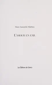 Portada de L'Amour en exil