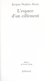 Couverture de L'Espace d'un cillement